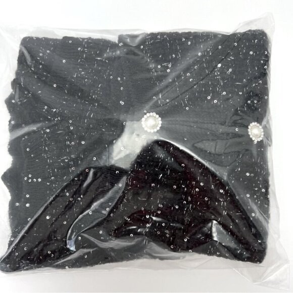 Mango - Ladies, Tweed Cardigan with Jewel Button - Black. Size: S. NWT - Picture 3 of 16